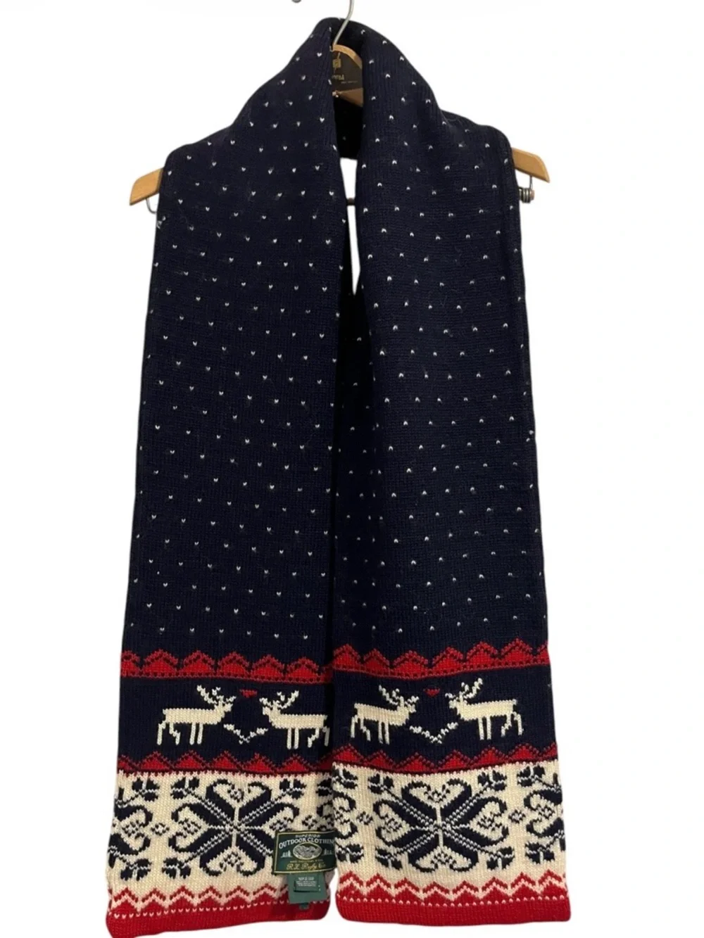 Vintage Rugby Ralph Lauren by Superior Outdoor Clothing Fair Isle Wool Scarf